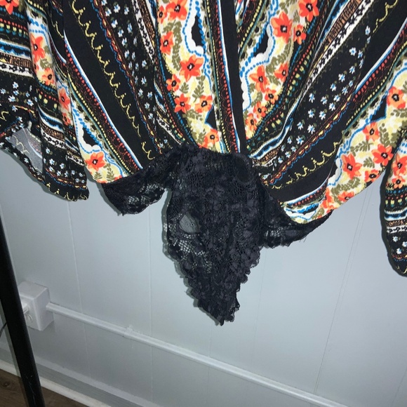 Free People For You Bodysuit in Black Combo Sz L - Picture 2 of 7